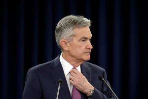 Federal Reserve Board Chairman Jerome Powell speaks at his news conference after the two-day meeting of the Federal Open Market Committee (FOMC) on interest rate policy in Washington, U.S., June 13, 2018. REUTERS/Yuri Gripas
